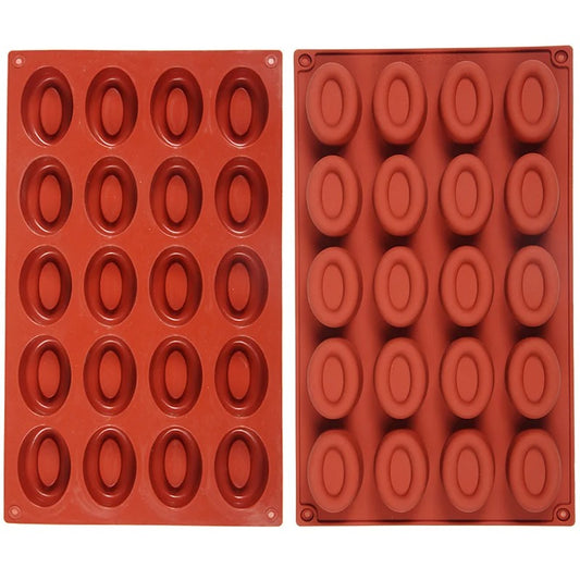 Oval Silicone Baking Mold 24 Cavity