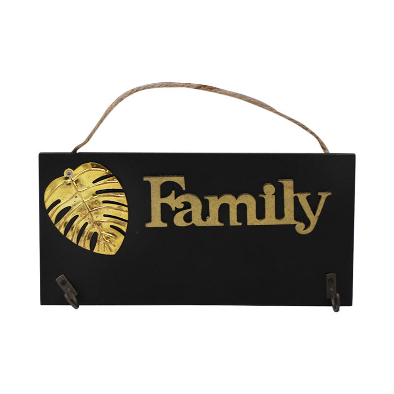 FAMILY Wall Hanging Key Holder 3 Hooks