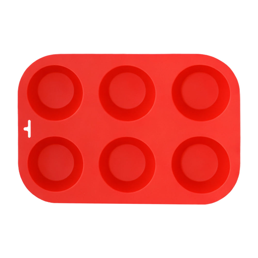 Round Shape Silicone Cupcake Baking Mold 6 Cavity