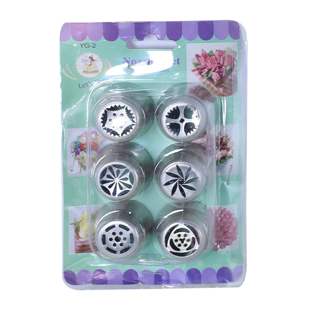 Russian Icing Nozzle Set 6Pcs Stainless Steel