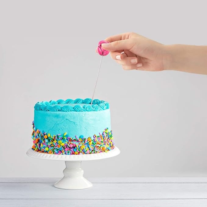 Rose Cake Tester Stainless Steel With Plastic Handle