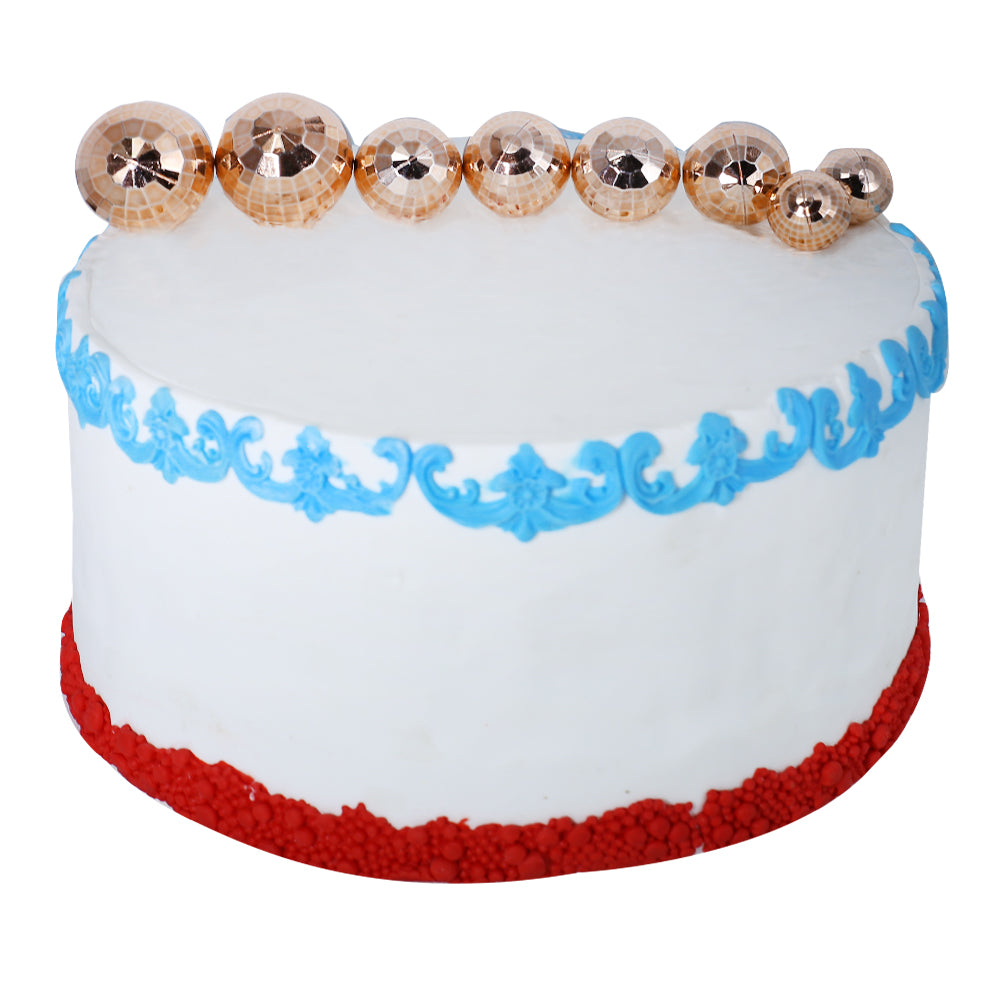 Artificial Vintage Copper Ball Cake Topper 12Pcs Set