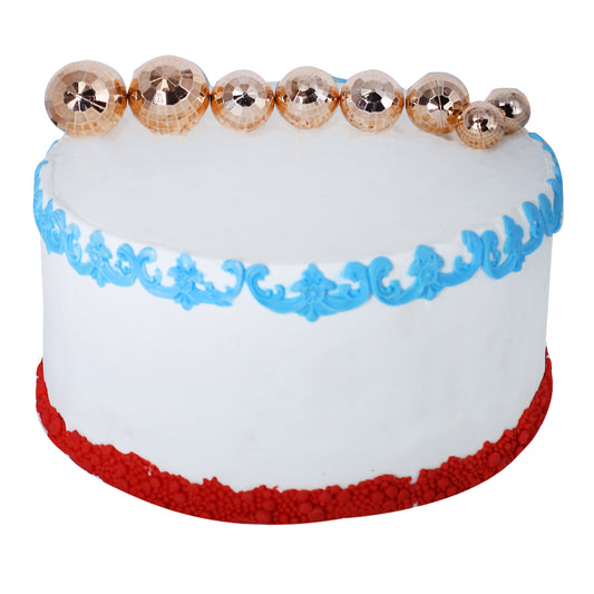 Artificial Vintage Copper Ball Cake Topper 12Pcs Set