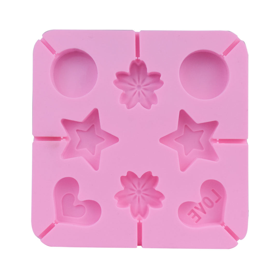 Mix Theme Silicone Lollipop Mold 8 Cavity