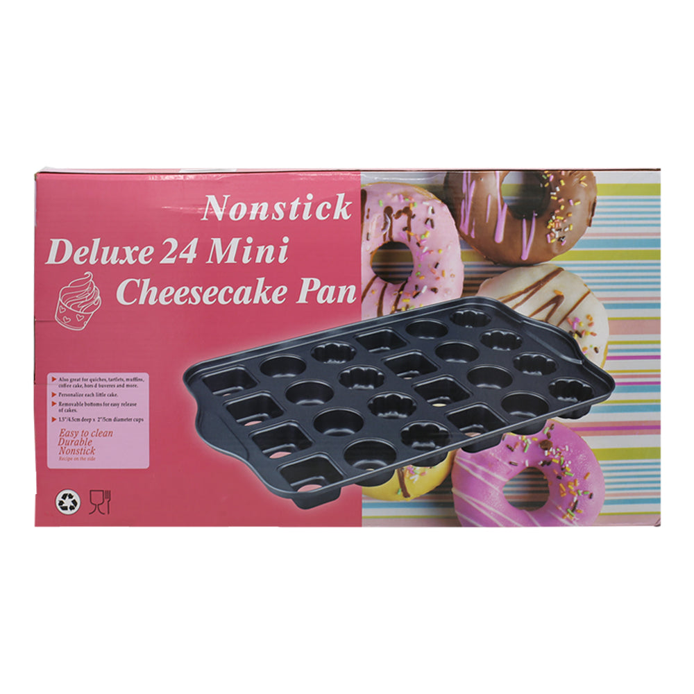 Different Shapes Mini Cheese Cake Pan 24 Cavity Non Stick