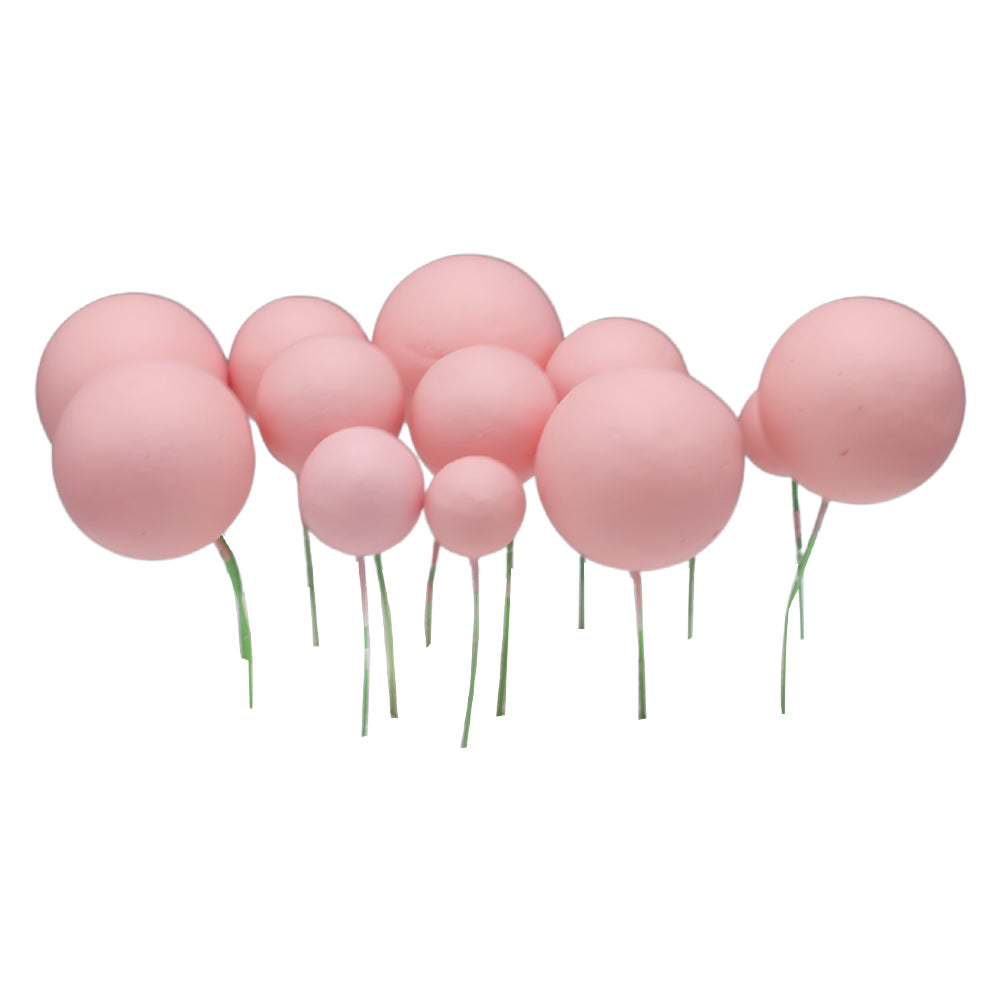 Artificial Matt Pink Faux Ball Topper 20Pcs Set