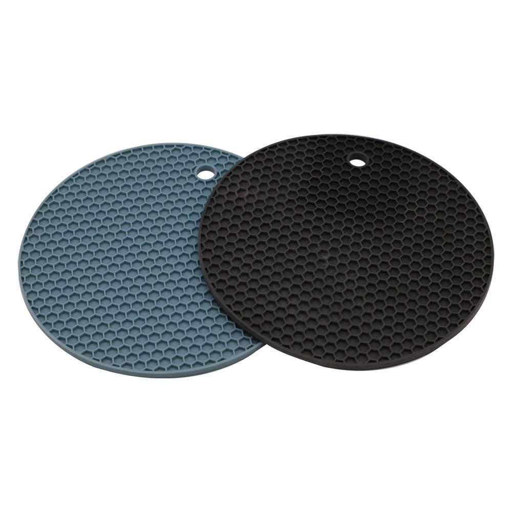 2pcs Round Hot Pot Mat Silicone