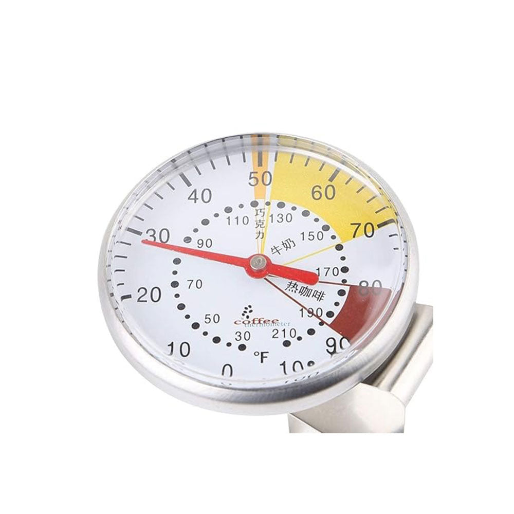 Stainless Steel Milk Frothing Thermometer With A Fixation Clip