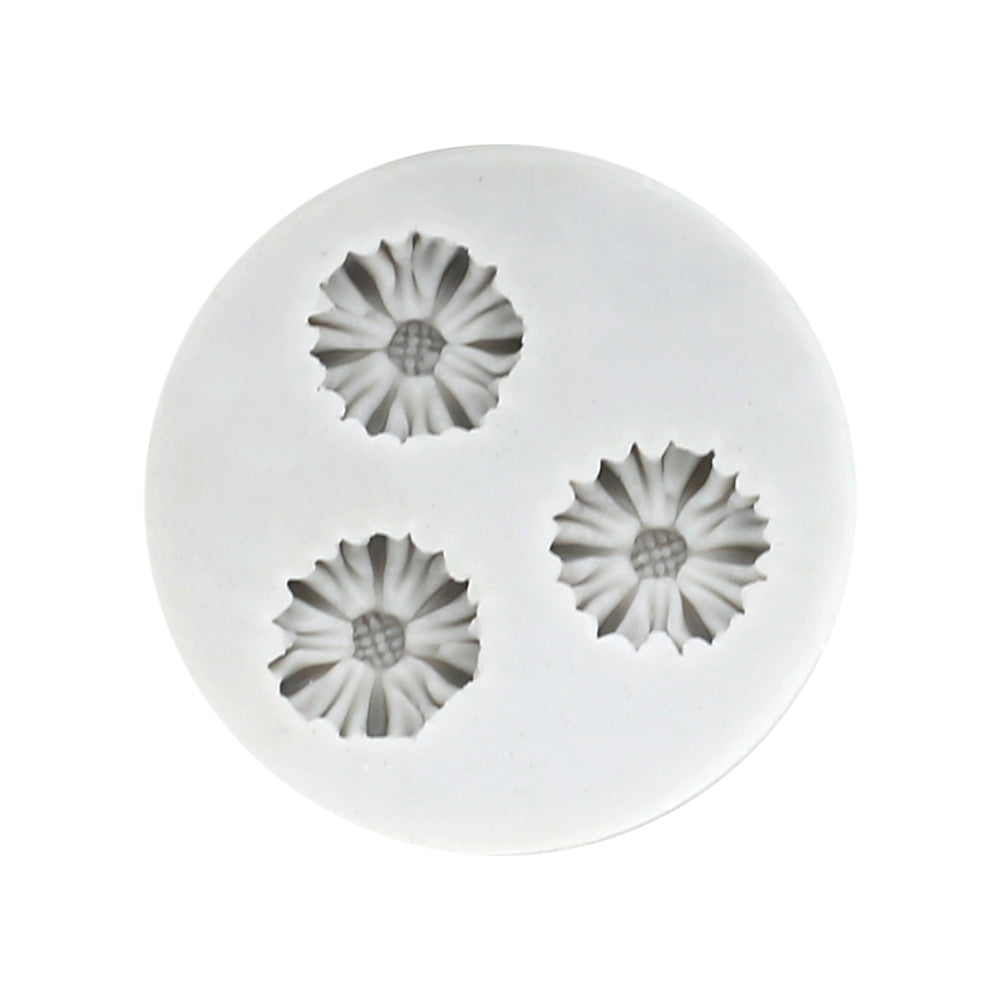 Mini Sunflowers Silicone Fondant Mold 3 Cavity