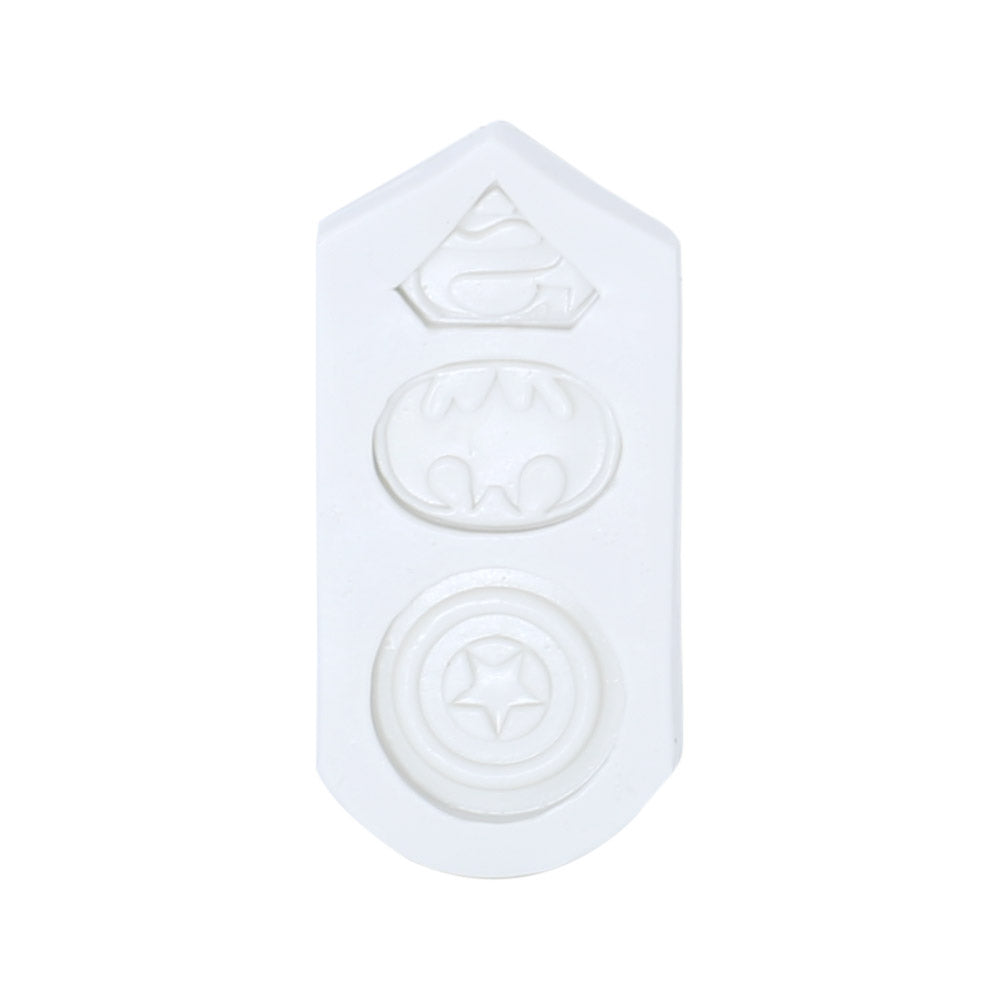 Superhero Logo Silicone Fondant Mold 3 Cavity