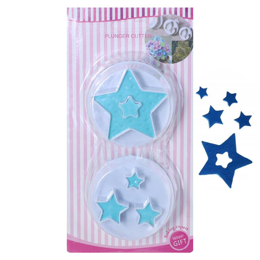 2 Design Star Plunger Cutter 2Pcs Set