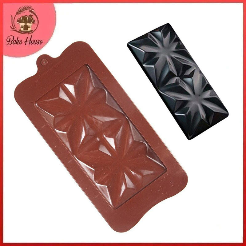 2 Flower Design Silicone Chocolate Bar Mold