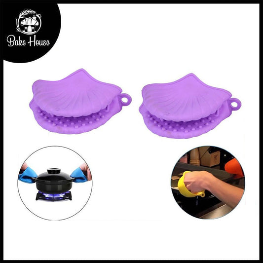 2 Pcs Silicone Heat Resistant Pinch Mitts Pot Holder Grips