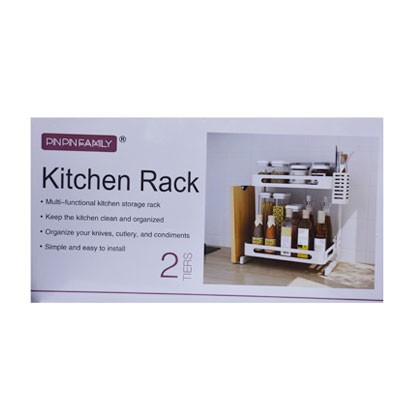 2 Tiers Kitchen Rack Organizer Plastic