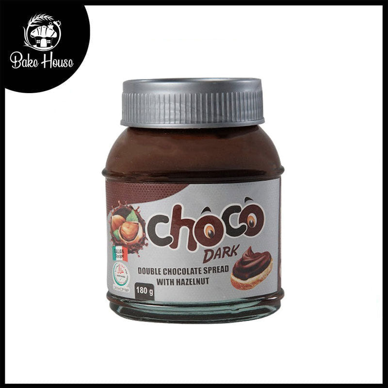 Milkyz Food Choco Dark Double Chocolate Spread With Hazelnut 180g Jar Bottle