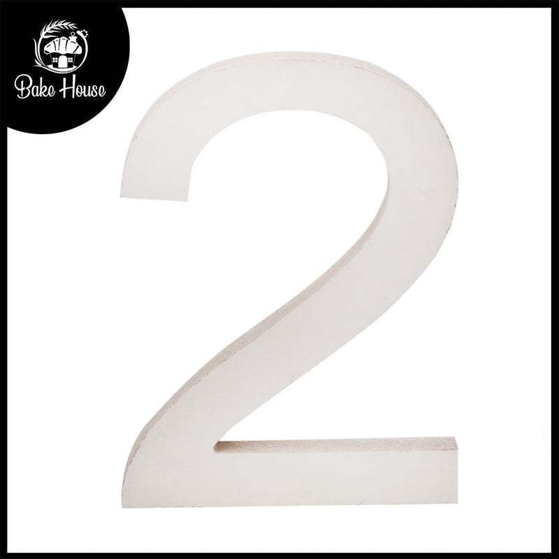 Own Num. 2 Freestanding Wooden Uppercase Number 2 – Bakehouse.pk