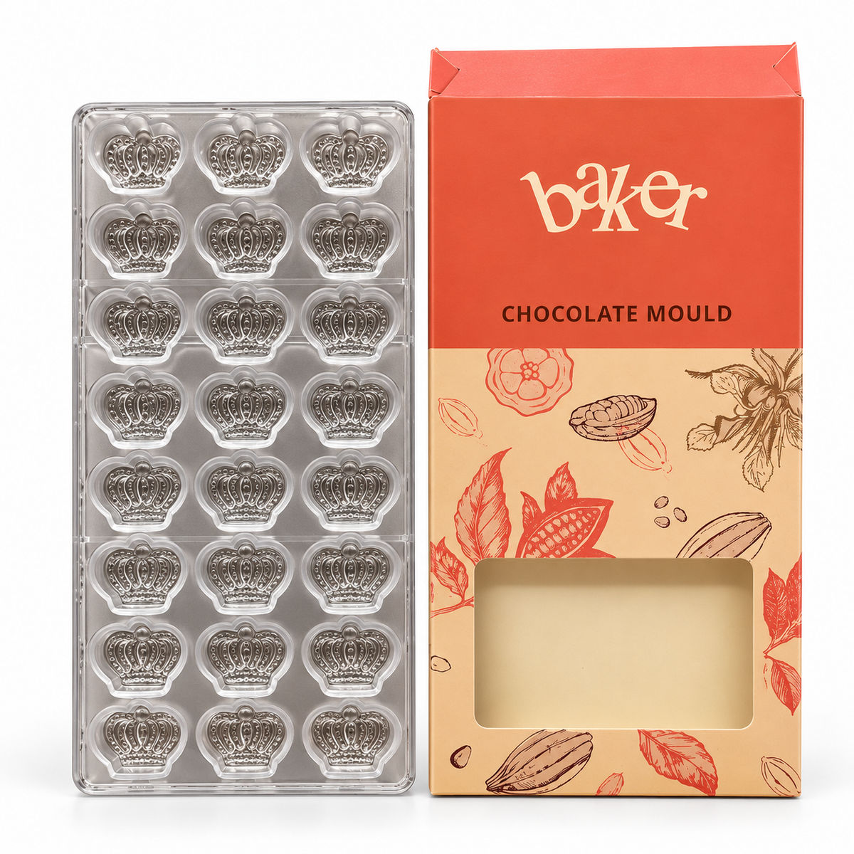Crown Shape Acrylic Chocolate Mold 24 Cavity