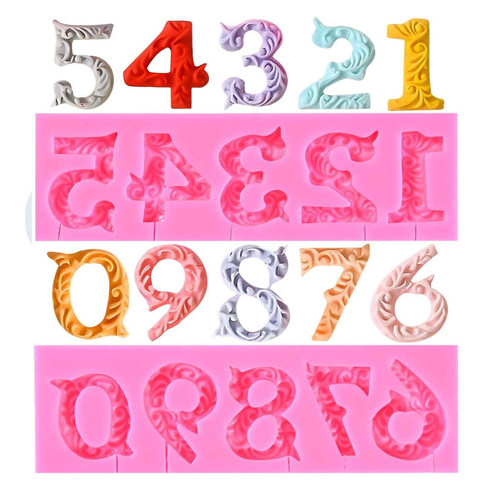0 to 9 Numbers Lollipop Mold 2Pcs Set