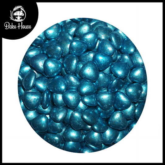 Bake House Metallic Blue Heart Edible Sprinkles