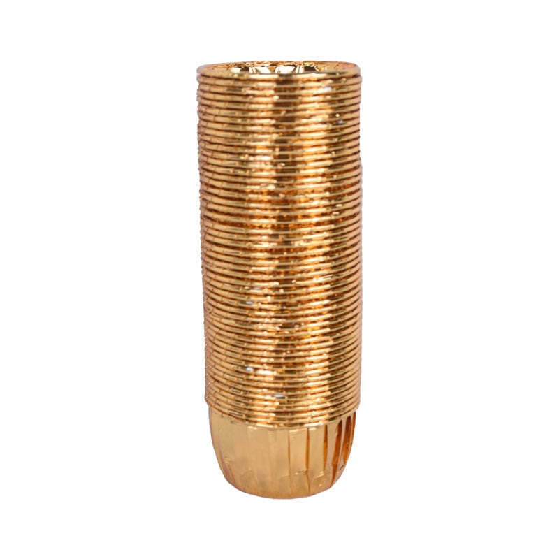 Golden 50 Pcs Metallic Foil Paper Baking Cupcake Muffin Liners, Wrappers