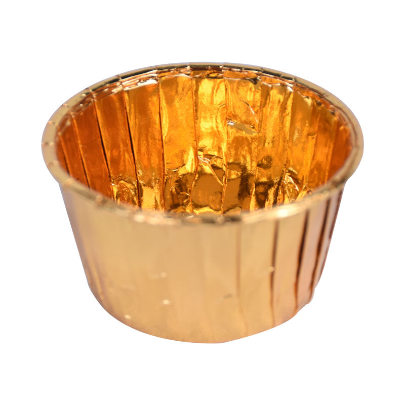 Golden 50 Pcs Metallic Foil Paper Baking Cupcake Muffin Liners, Wrappers