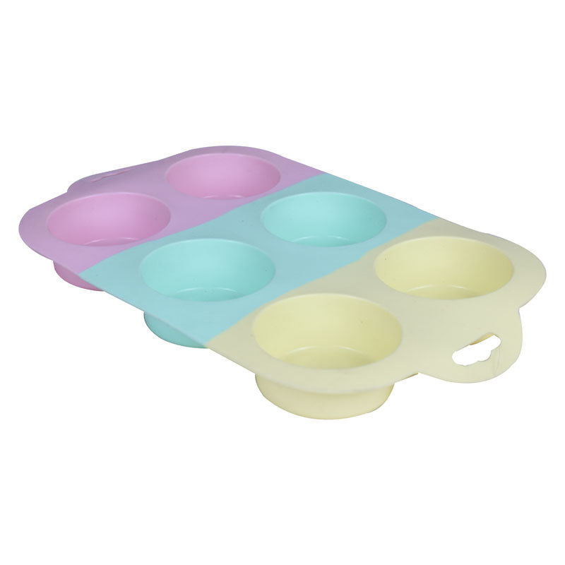 Silicone Muffin Cupcake Baking Tray 6 Cavity