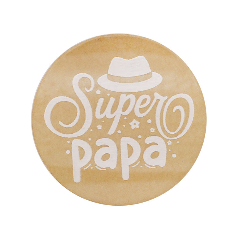 Super Papa Fondant Stamp Plastic