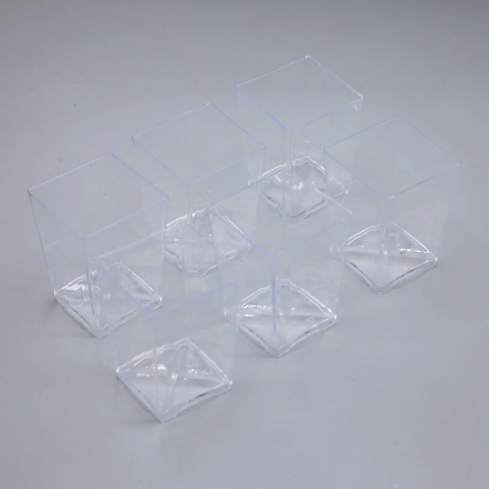 Square Short Glass 6 Pcs Set Large Size