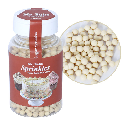 Bake House Pearl Beige Edible Sprinkles 90g jar