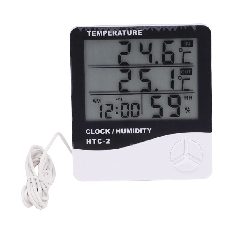 Digital Clock Humidity Meter HTC-2