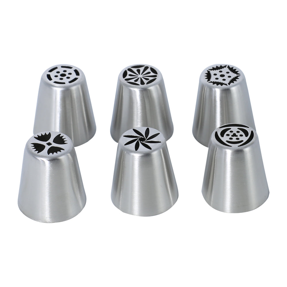 Russian Icing Nozzle Set 6Pcs Stainless Steel