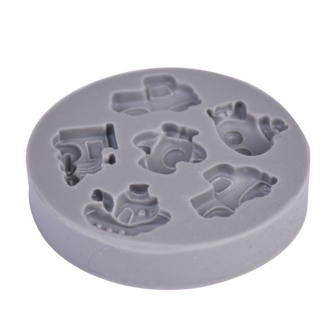 Mini Transport Silicone Chocolate And Fondant Mold 6 Cavity