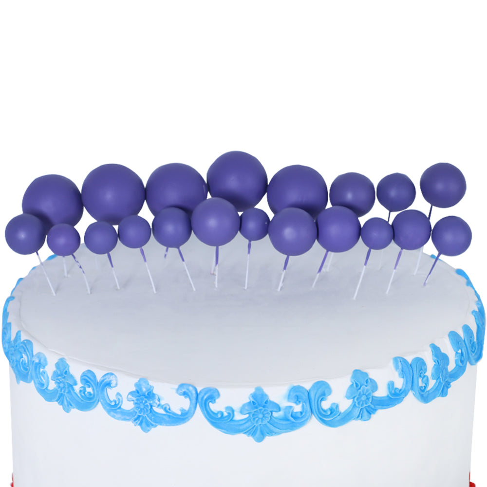 Artificial Light Purple Foam Ball Topper 20Pcs Set