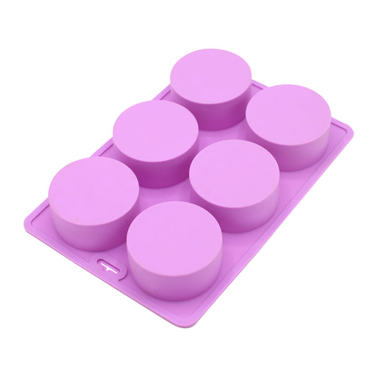 Embroidery Silicone Round Soap Mold 6 Cavity