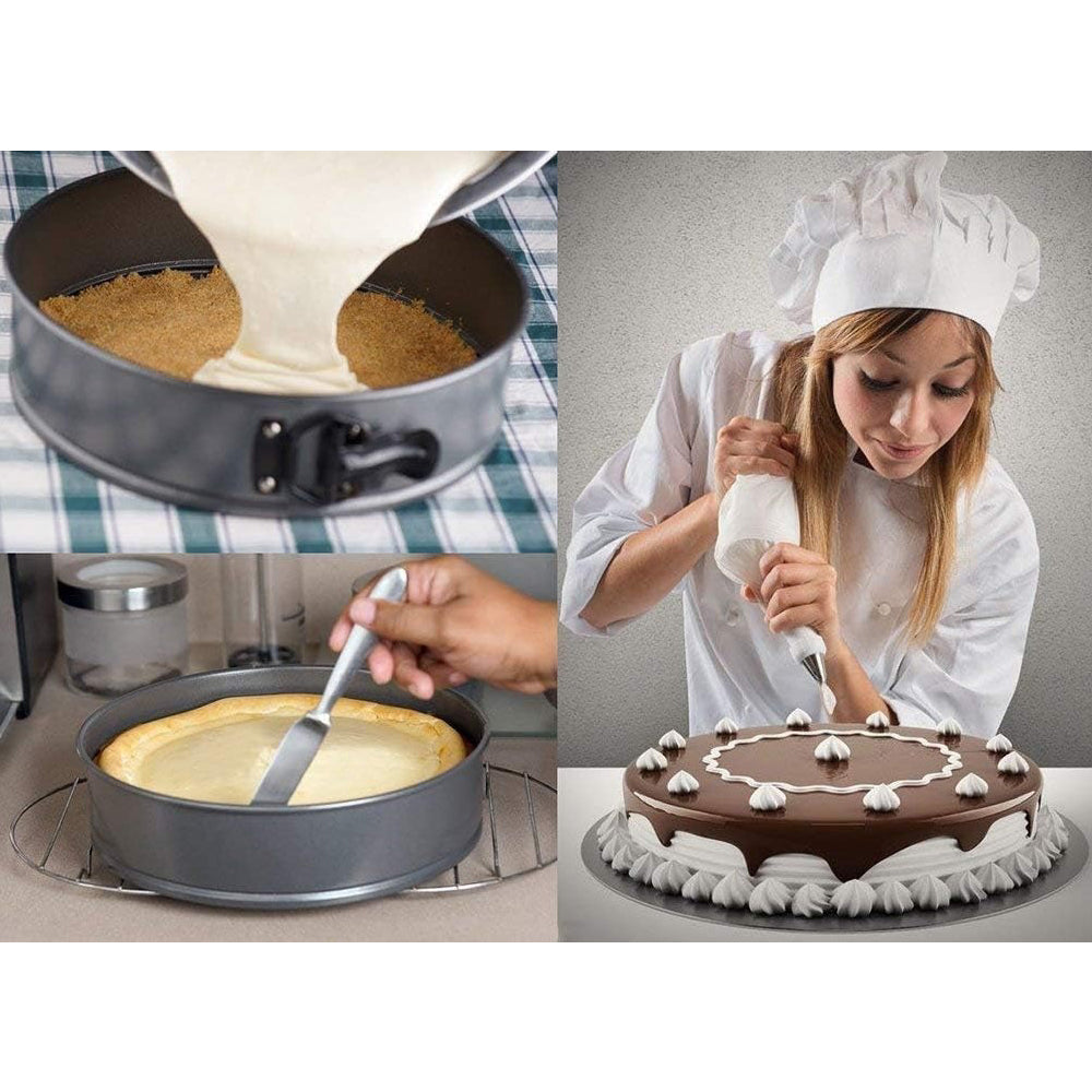 Round Springform Non-Stick Removeable Base Pan 3Pcs Set