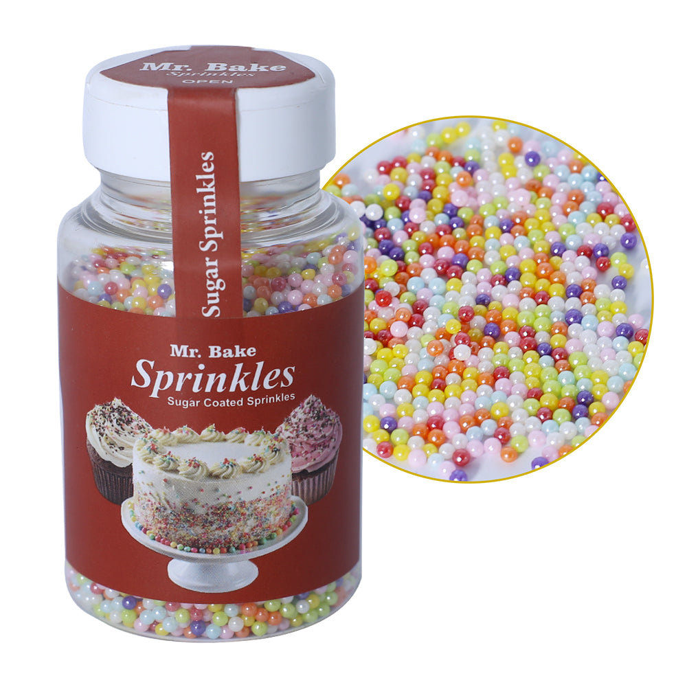 MR Bake Mini Confetti Round Mix Sprinkles (Multicolor) – 90g Jar
