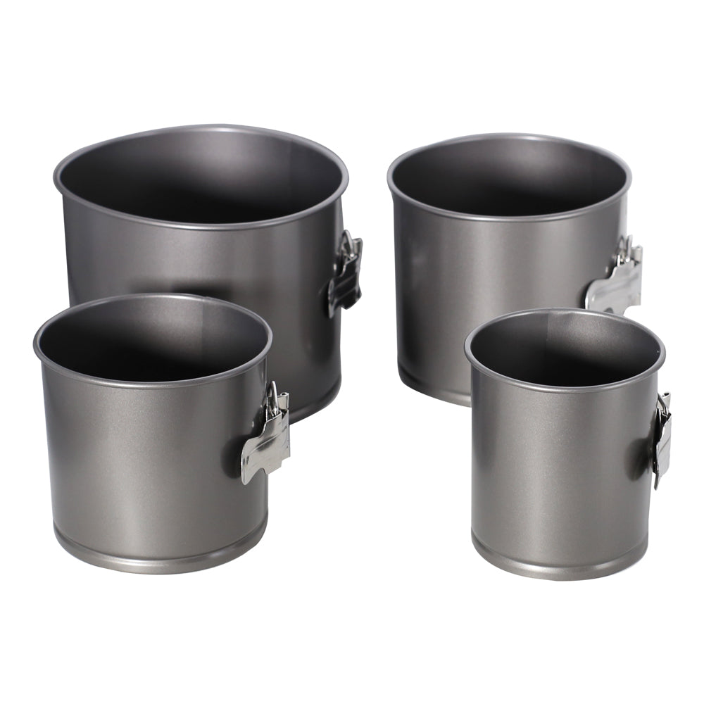 Round Springform Shape Heighted Non Stick Mold 4Pcs Set