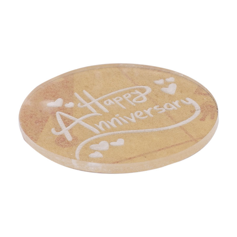 Happy Anniversary With Heart Fondant Stamp Plastic