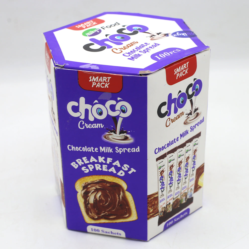 Milkyz Food Choco Cream Chocolate Milk Spread 8g Sachet 100Pcs Box