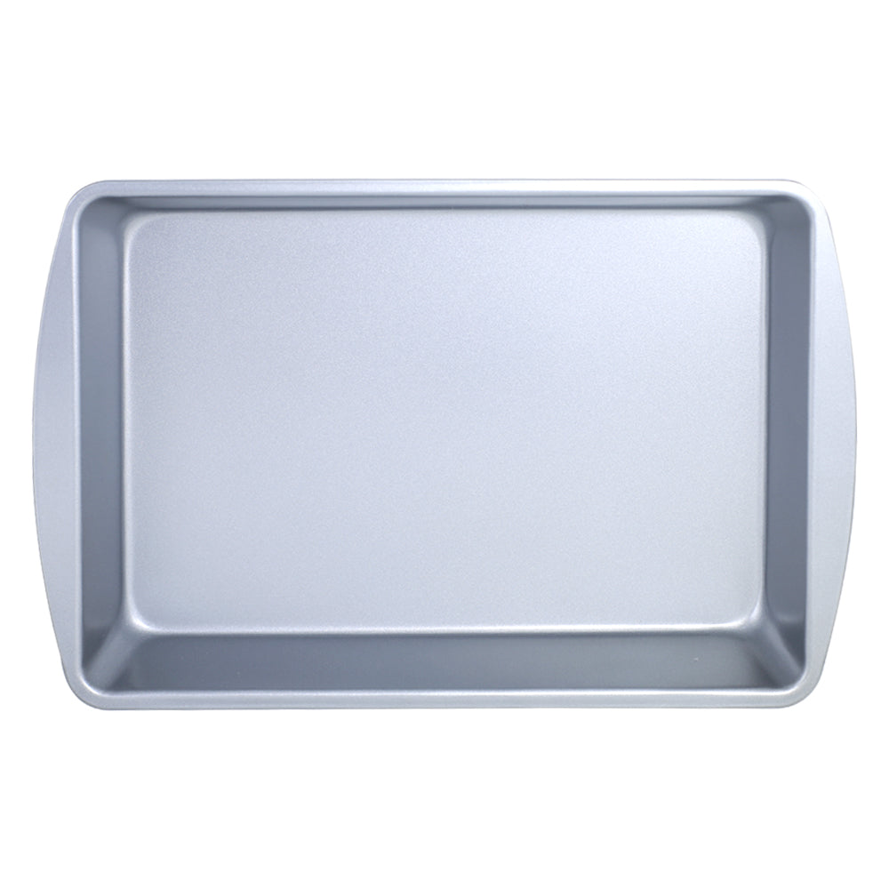 Non-Stick Deep Rectangle Tray 32 x 22cm (Grey)