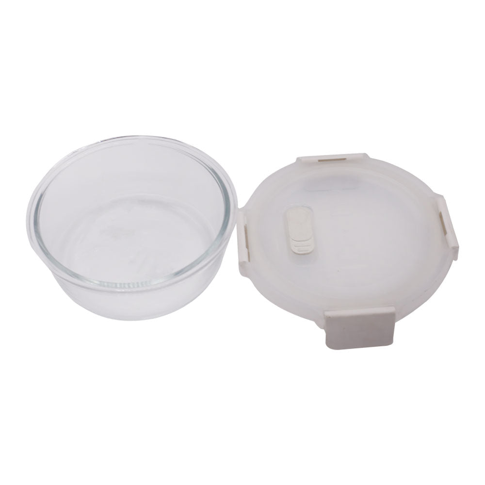 DL Airtight Borosilicate Glass Round Storage Box 1180ml