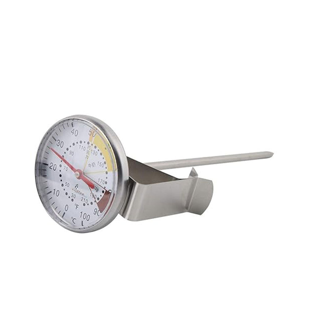 Stainless Steel Milk Frothing Thermometer With A Fixation Clip