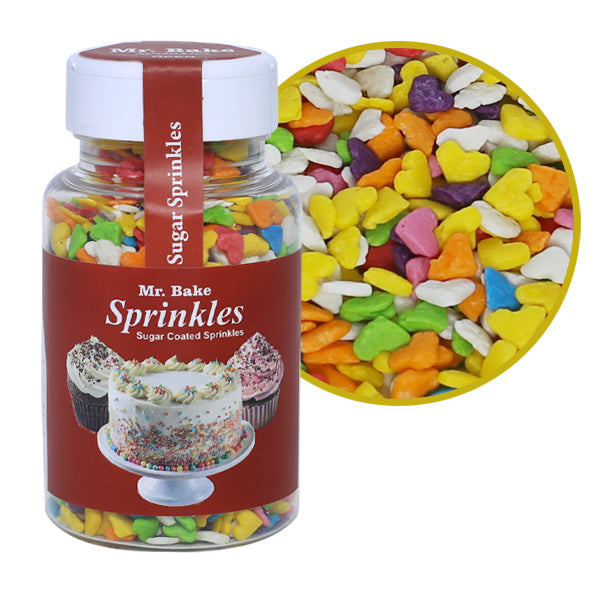 MR Bake Confetti Heart Mix Sprinkles (Multicolor) – 90g Jar