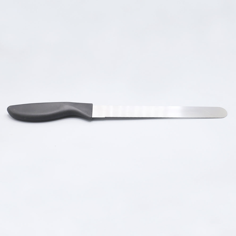 Cake Cutting Knife Steel With Black Plastic Handle 20Cm