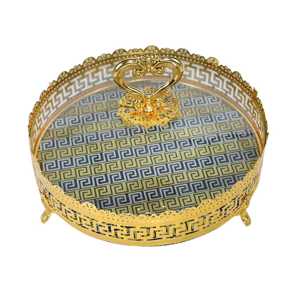 Round Golden Turkish Buffet Dish