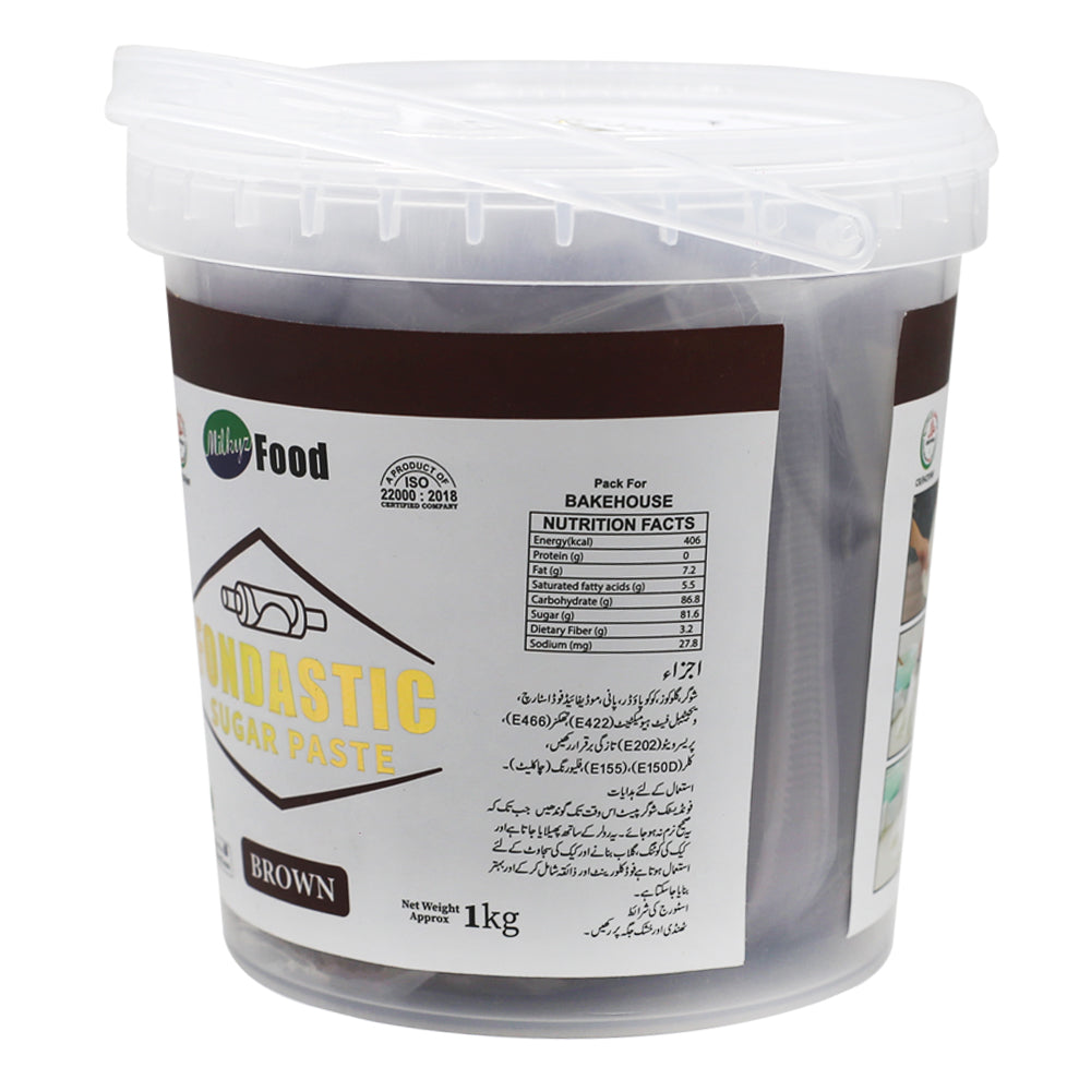 Milkyz Food Fondastic Brown Fondant Sugar Paste 1Kg