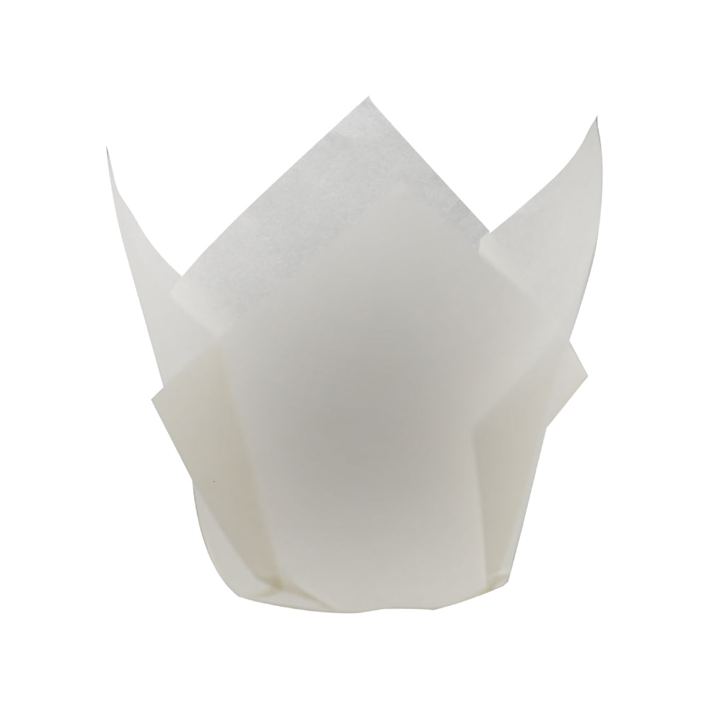 White Tulip Cupcake Liner 50Pcs Set