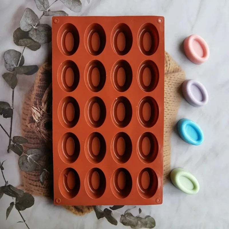 Oval Silicone Baking Mold 24 Cavity