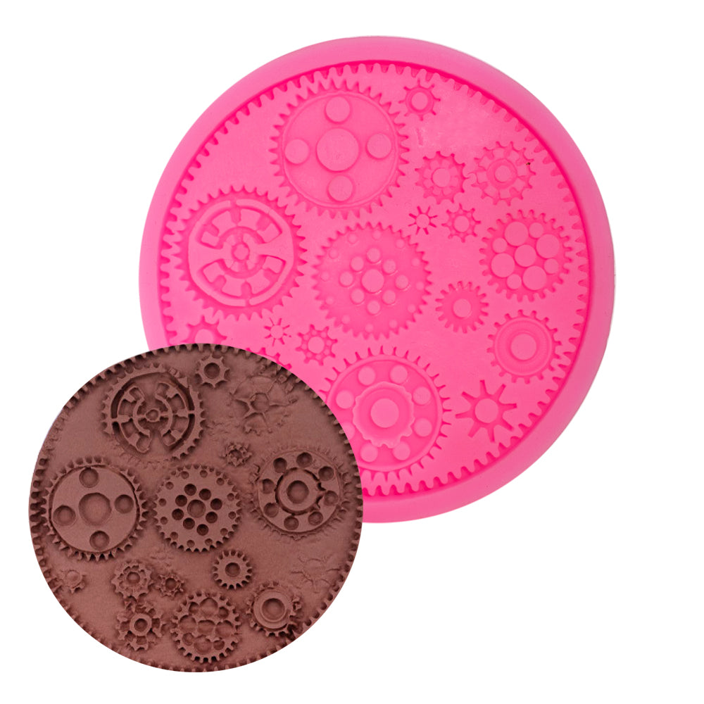 Steampunk Gear Fondant Mold 18 Cavity