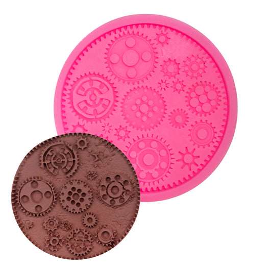 Steampunk Gear Fondant Mold 18 Cavity